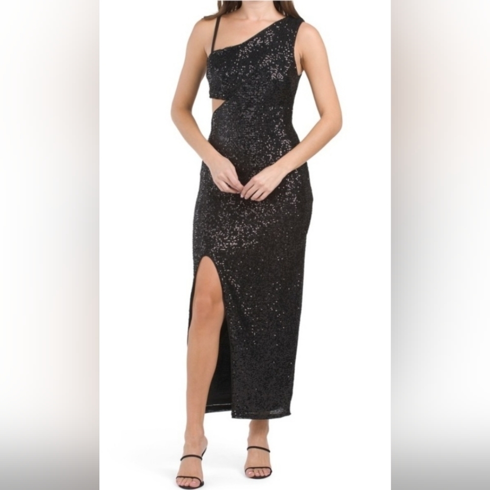 RACHEL ROY Sequin Cutout Dress